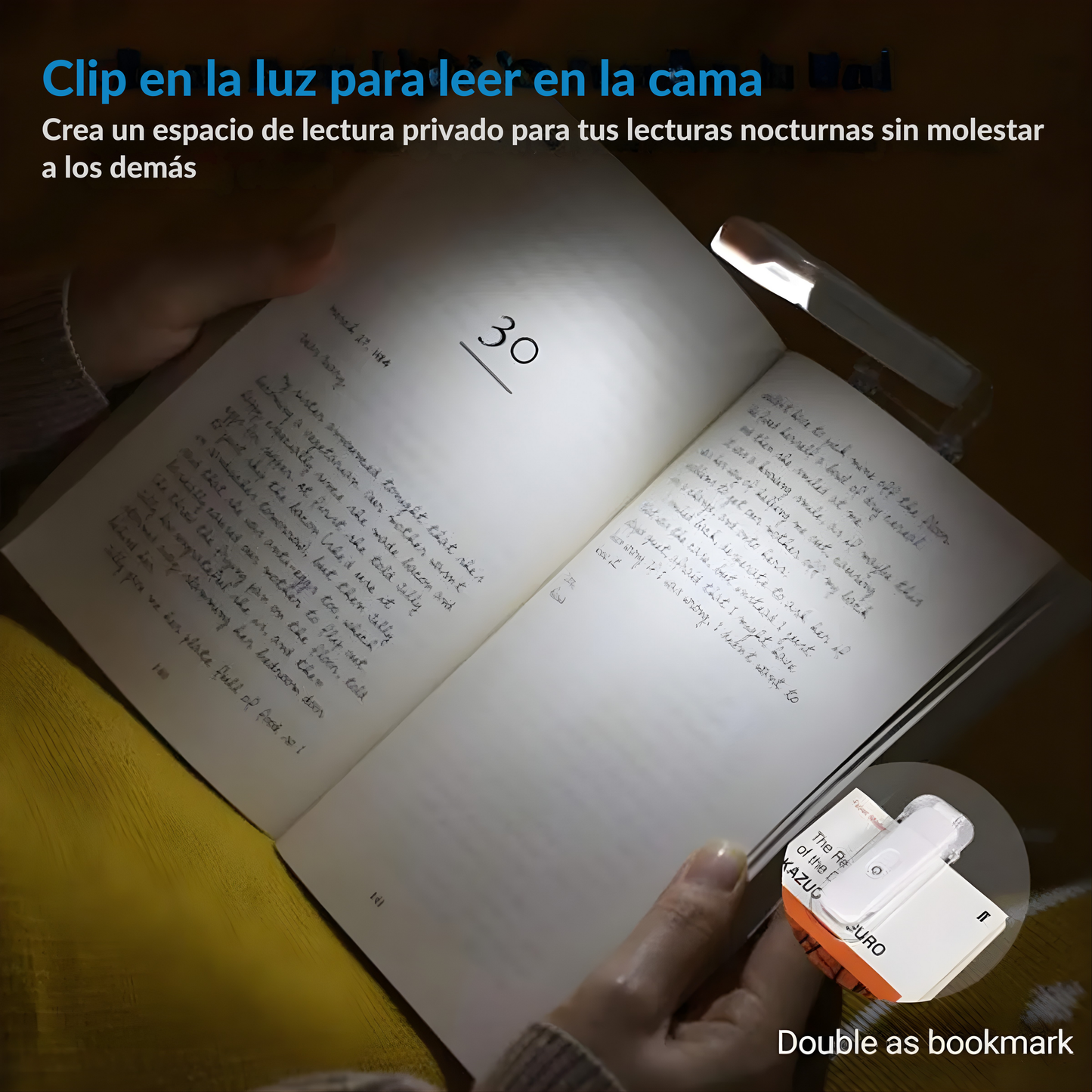 Luz lectura portatil recargable
